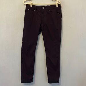 YMI Wannabetta butt? burgundy black cuffed pants Size 11
